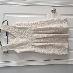 Cynthia Rowley size 10 creme and gold jacquard dress